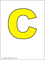 yellow italian letter C