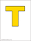 golden italian letter T
