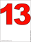 красная картинка числа 13