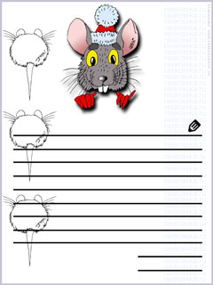 новогодняя открытка с крысой