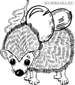 printable Hedgehog outline drawing