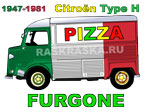 цветной рисунок фургон пиццавоз