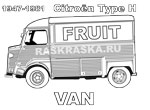 citroen fruit van outline picture for print