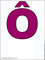 буква O баклажанового цвета с циркумфлексом
