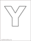 outline additional letter Y