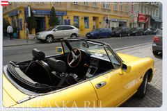 yellow convertible car