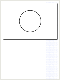 Japanese flag contour image without caption for print