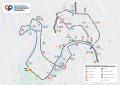 Moscow marathon map 2016 карта московского  марафона