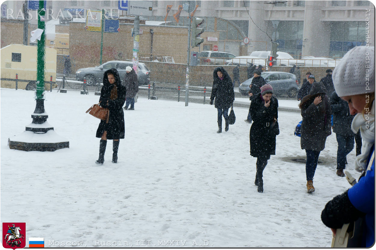 московская весна снегопад