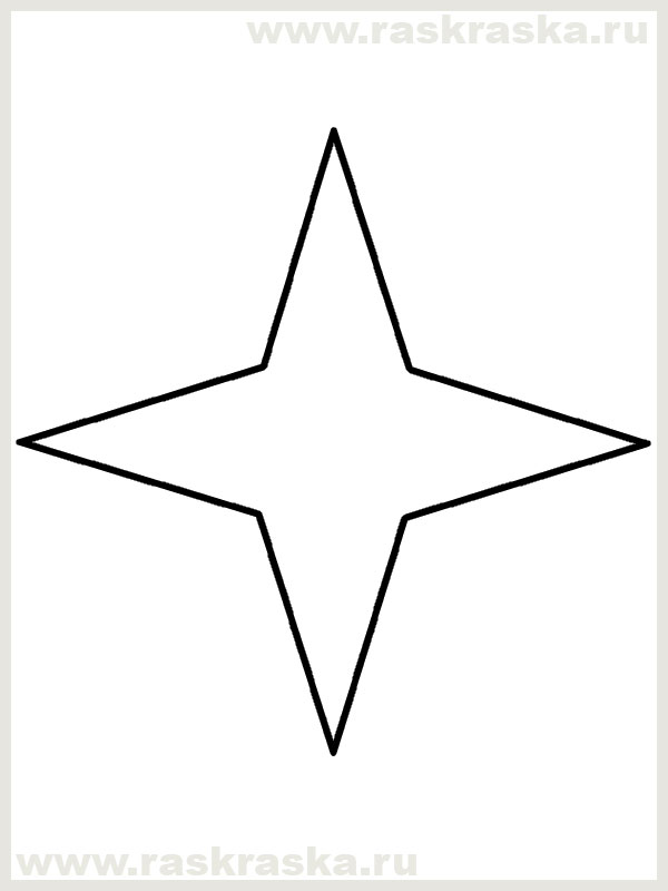 printable four-pointed star