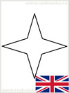 4 pointed star contour image for pint