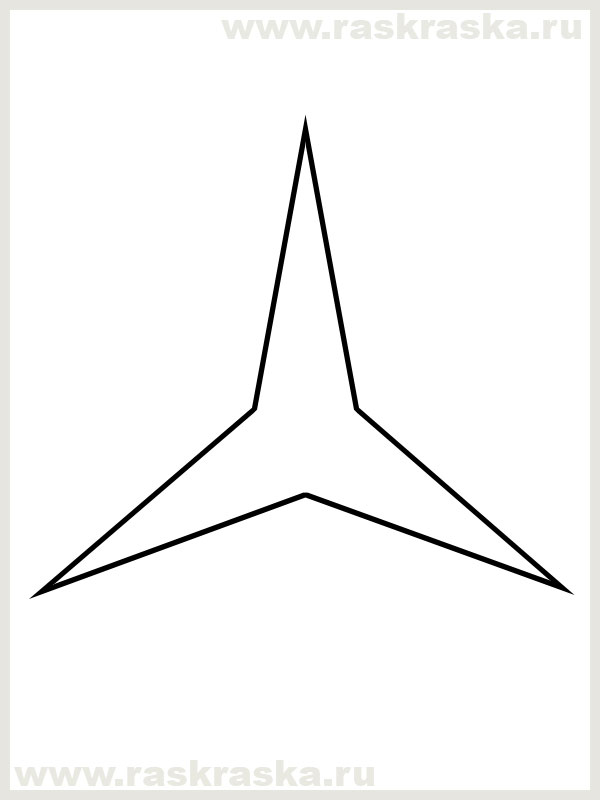 printable three-pointed star