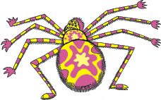 раскраска паука на раскраске