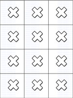 12 контурных знаков умножения на одной странице