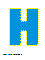 голубая буква Н для распечатки на листе формата А4