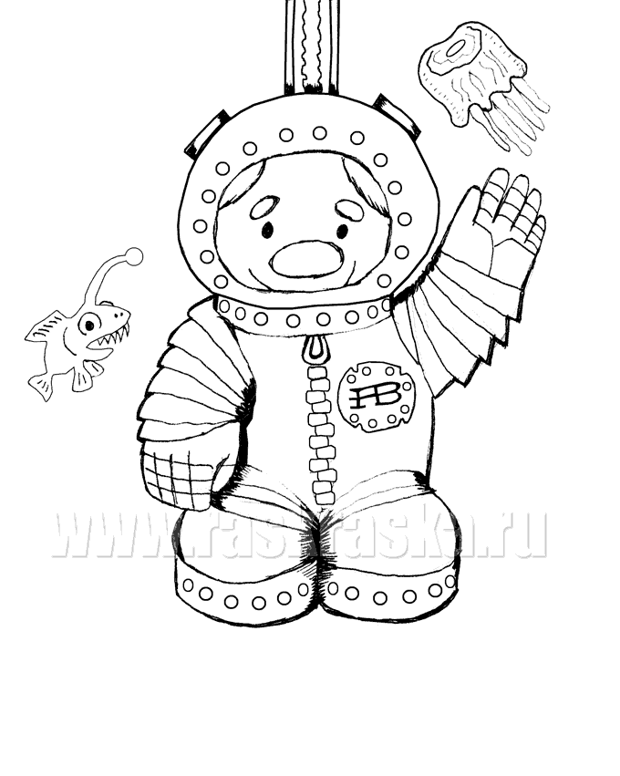 diver outline picture for print