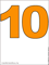 Число десять оранжевого цвета