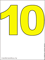 Число десять жёлтого цвета
