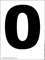 large zero black color image