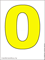 жёлтая цифра ноль для распечатки на принтере