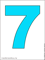 digit 7 blue color image