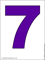 фиолетовая цифра семь для распечатки на принтере